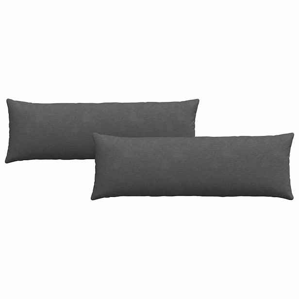 vidaXL Pohovkové polštáře 2 pcs Tmavě šedá 120 x 40 cm Žebrovaná látka