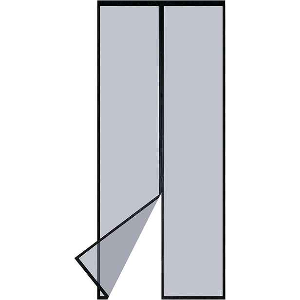 Moskytiéra na dveře Apalus, magnetická ochrana, 220 x 110 cm, černá, K2079