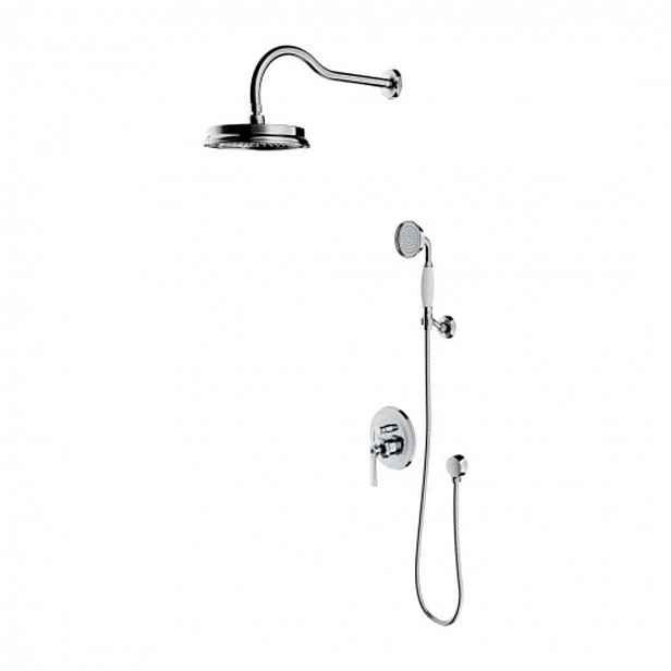 OMNIRES Armance - Sprchový set s baterií pod omítku, s tělesem, průměr 22,5 cm, chrom SYSAM10CR