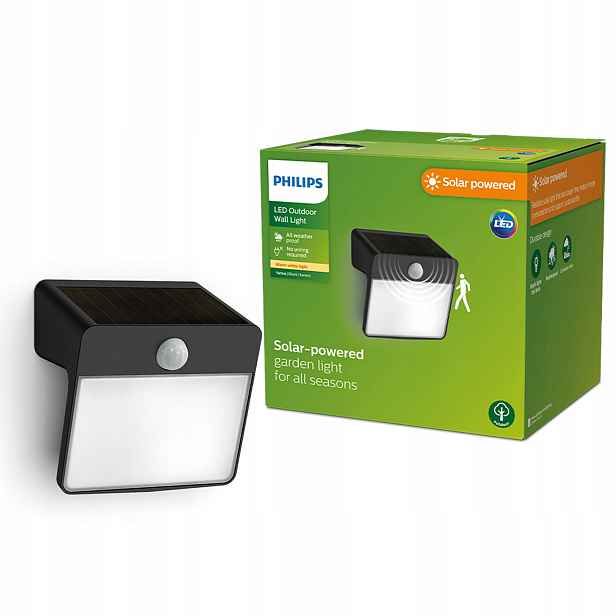Solární Lampa Led S Pohybovým A Soumrakovým Senzorem Yarixa Philips