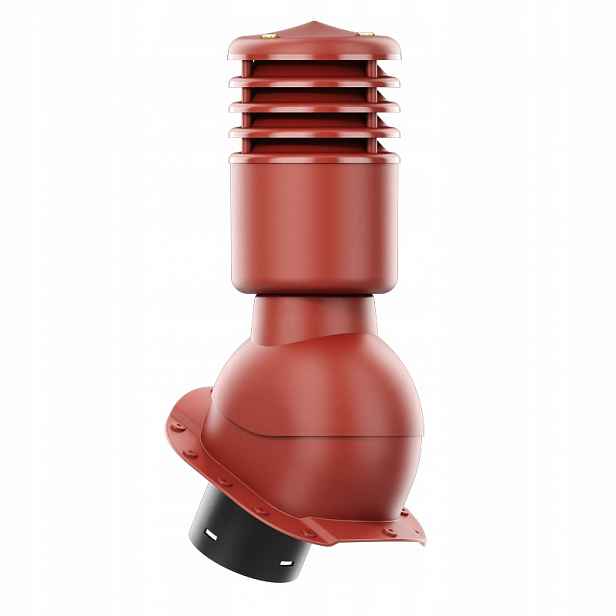 Větrací komín Smartline profil A fi 125 mm zateplený, červený