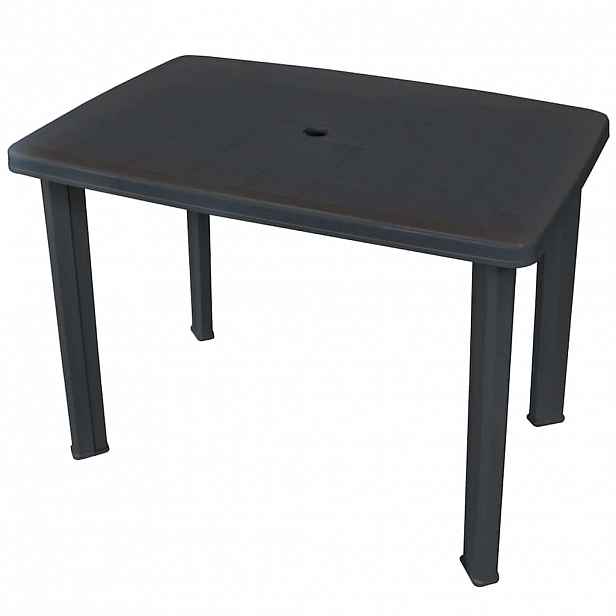 vidaXL Zahradní stůl antracitový 101 x 68 x 72 cm plast