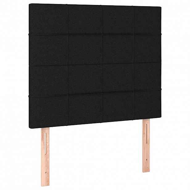 vidaXL Čelo postele černé 100x5x118/128 cm látkové