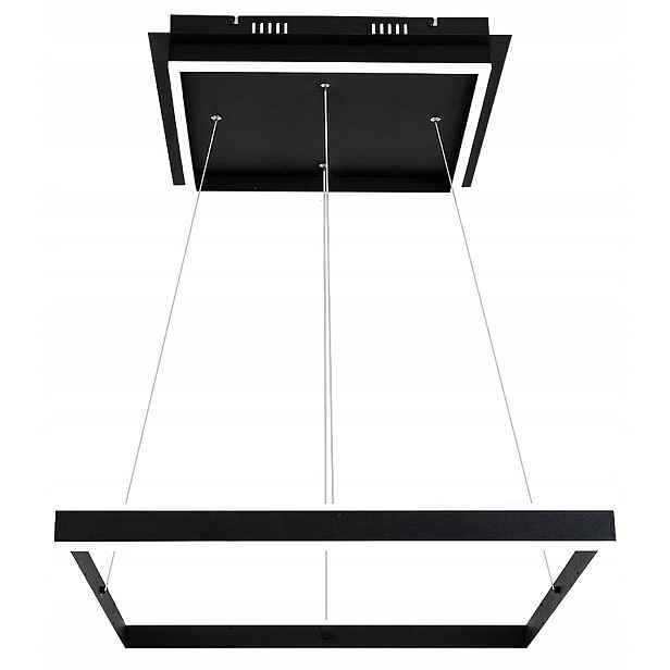 Moderní černý čtvercový Led lustr 60 cm do obývacího pokoje 4000K Rabalux