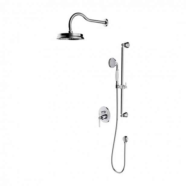 OMNIRES Armance - Sprchový set s baterií pod omítku, s tělesem, průměr 22,5 cm, chrom SYSAM20CR