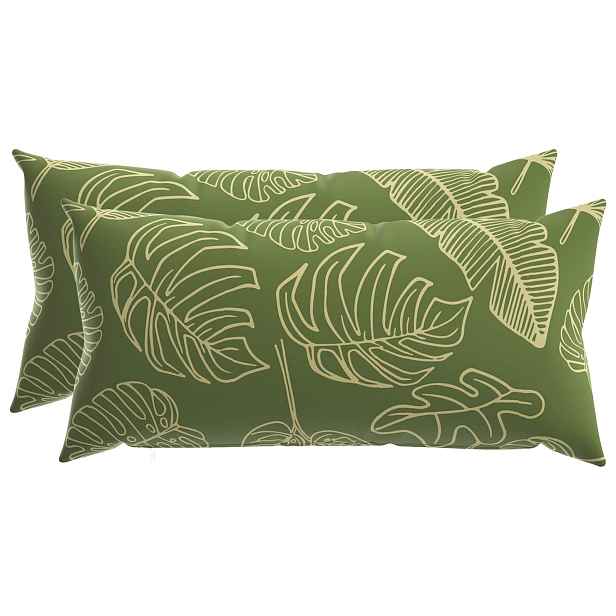 vidaXL Polštář s polštářem HEERLEN 2 ks Listový design Polyester
