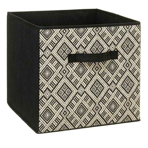 5five Simply Smart Úložný box Ethnique 31x31 cm černobílý