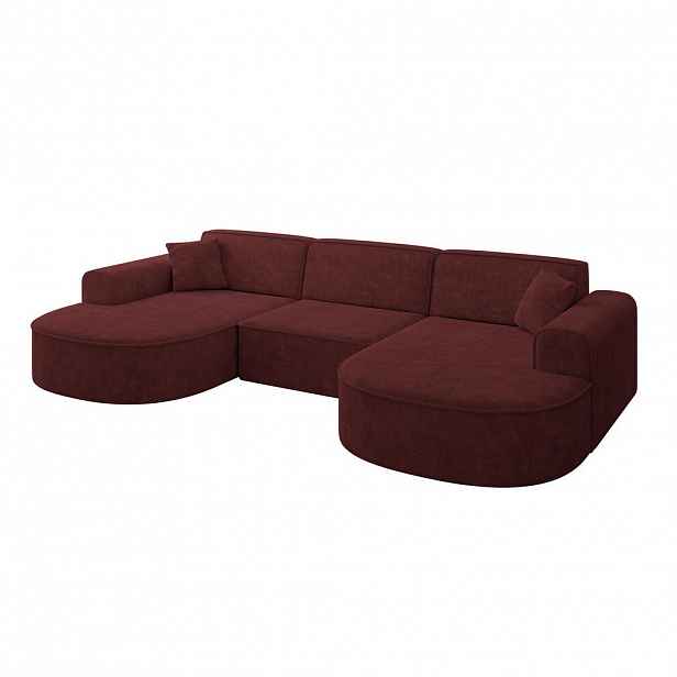 ALTDECOR SEDACÍ SOUPRAVA MARI-U1 – 303 x 171 x 79 cm, bordó, velur