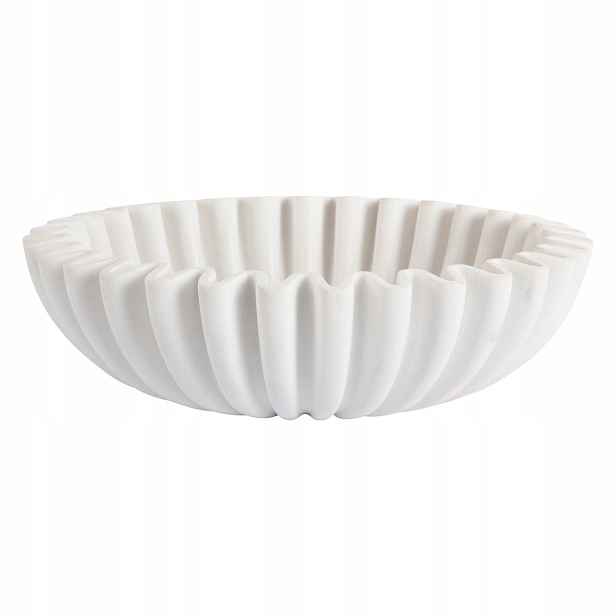 Dekorativní Mísa Plast Ø 20 CM Bílá 20X20X6,5 CM
