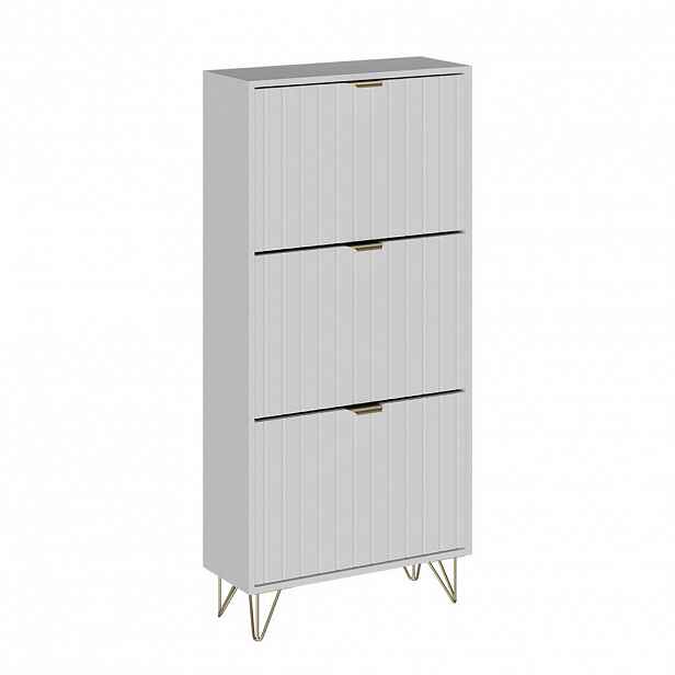 Vicco SKŘÍŇ NA BOTY Helge Bílá 60 x 128.5 cm 3 přihrádky