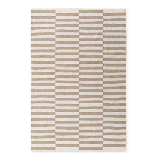 Bílý/světle hnědý oboustranný/ručně tkaný vlněný koberec 200x300 cm Vika – Hanse Home