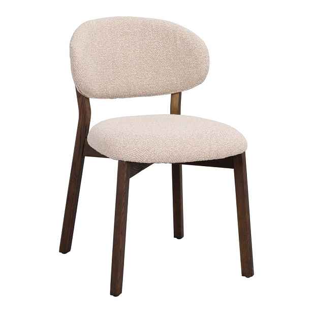 Krémová/v tmavě přírodní barvě jídelní židle z dubového dřeva Patterson – Rowico