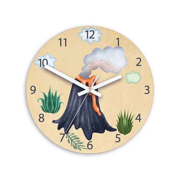 ModernClock Dětské nástěnné hodiny Ami Sopka 30 cm vícebarevné