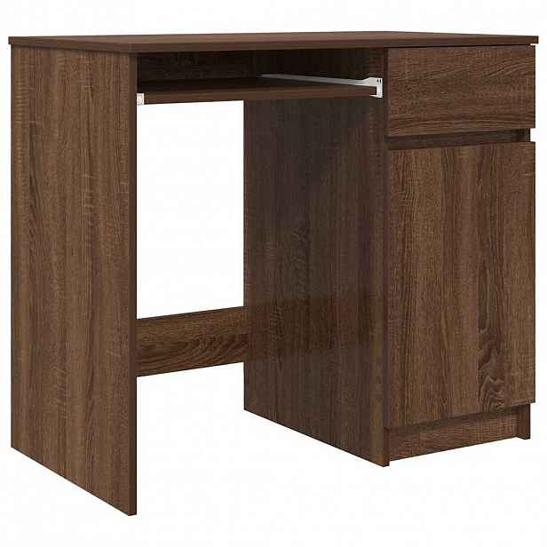 vidaXL Psací stůl hnědý dub 86x49x76 cm kompozitní dřevo