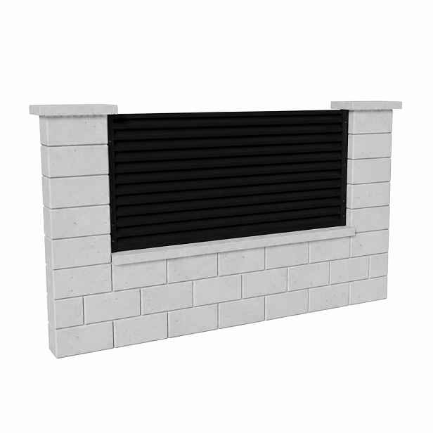 Výplň plotová DEKMETAL RAZZO 2N156 jet black