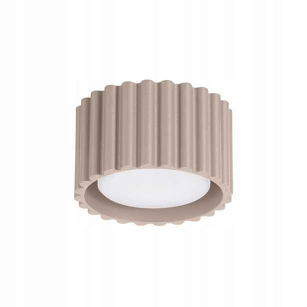 Sollux stropní bod rýhovaný kulatý taupe 6 cm 1xGX53 10W Aura