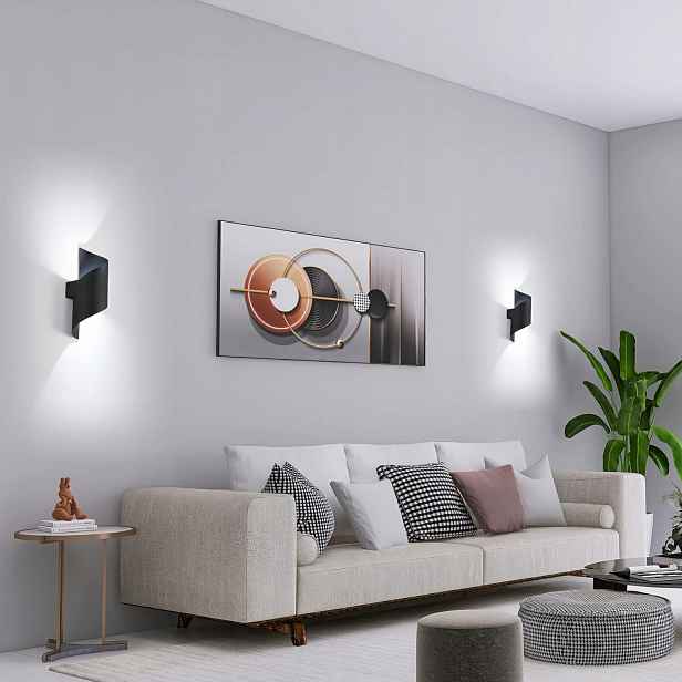 Led Nástěnné Svítidlo, Moderní Nástěnná Lampa, Led Spiner, Černá, 10 W