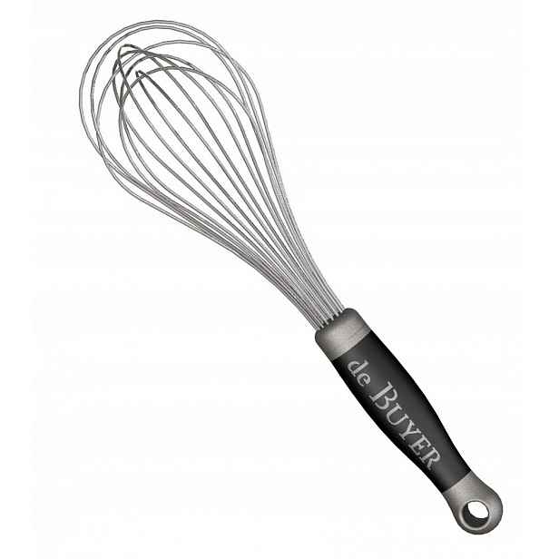 Ocelová tyč de Buyer D-2610-25 25 cm, 8 drátů, silikonová rukojeť