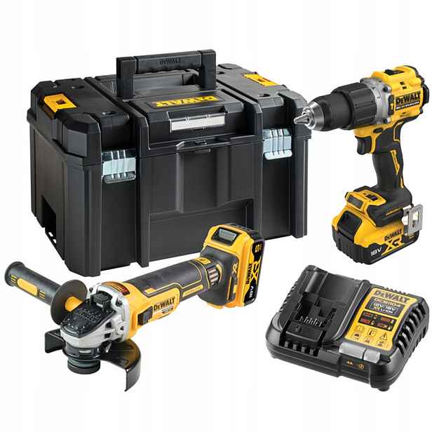 Sada elektrického nářadí DeWALT DCK2026P2T-QW 2x5Ah DCD805+DCG405 kufr