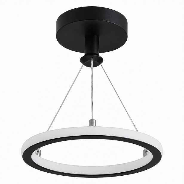 Závěsné Stropní Svítidlo Led Lustr Černý Ring Moderní Neutrální Barva