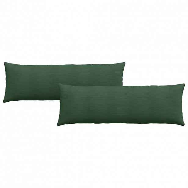 vidaXL Pohovkové polštáře 2 pcs Tmavě zelená 120 x 40 cm