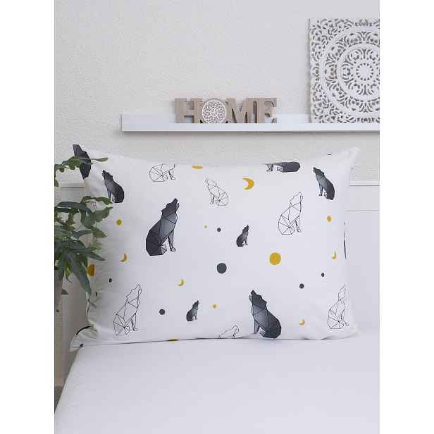 MKLuzkoviny.cz Bavlněný povlak na polštář Renforcé 70 x 90 cm - Vlci