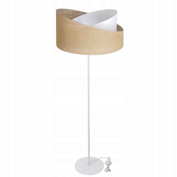 Stojací Lampa Juta Dvojitá 45 CM Šikmá