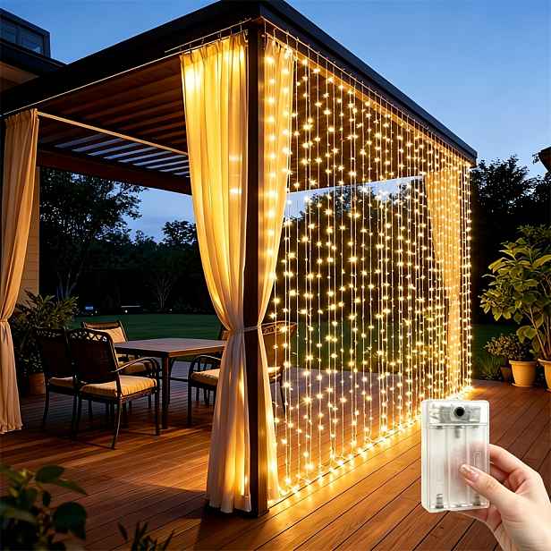 TEMU LED Závěsová Světla s 8 Režimy, Bateriově Napájená Řetězová Světla, Sváteční Dekorace, Vhodné pro Párty, Svatby, Vánoce a Dekoraci Domácí