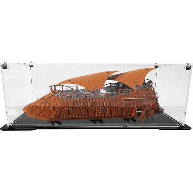 Vitrína s černou základnou pro sadu Lego 75397 Star Wars Barka Jabby