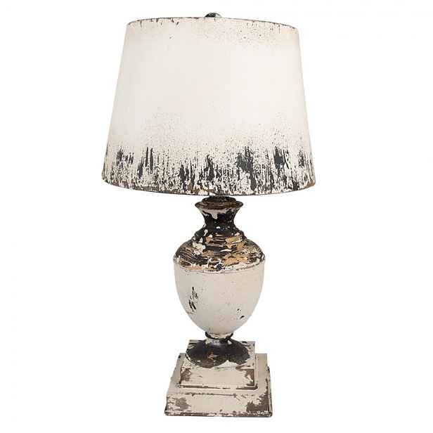 Béžová antik kovová stolní lampa Brocante - Ø 32*60 cm E27/ 1*60W Clayre & Eef