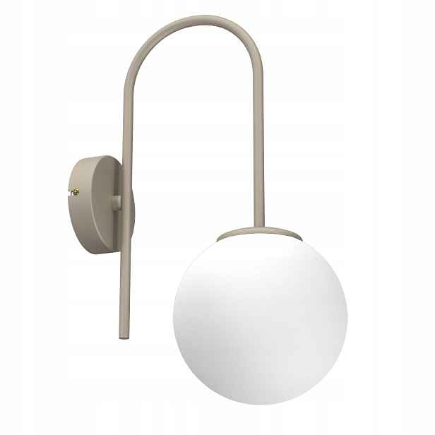 Nástěnná lampa Cambridge béžová s bílou koulí 1xE14 15W Luminex