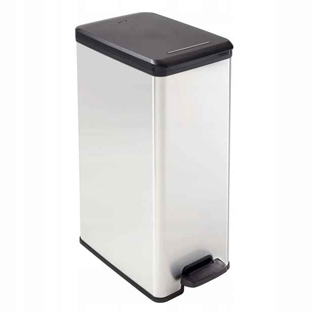 Odpadkový koš Slim Bin 40L, stříbrný