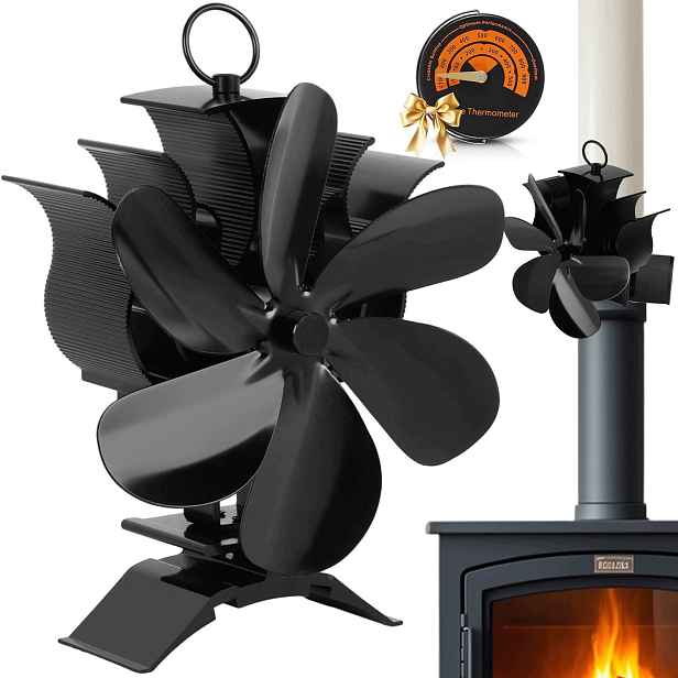 Krbový Ventilátor 6 Termoelektrických Lopatek Napájený Teplem Bez Elektřiny