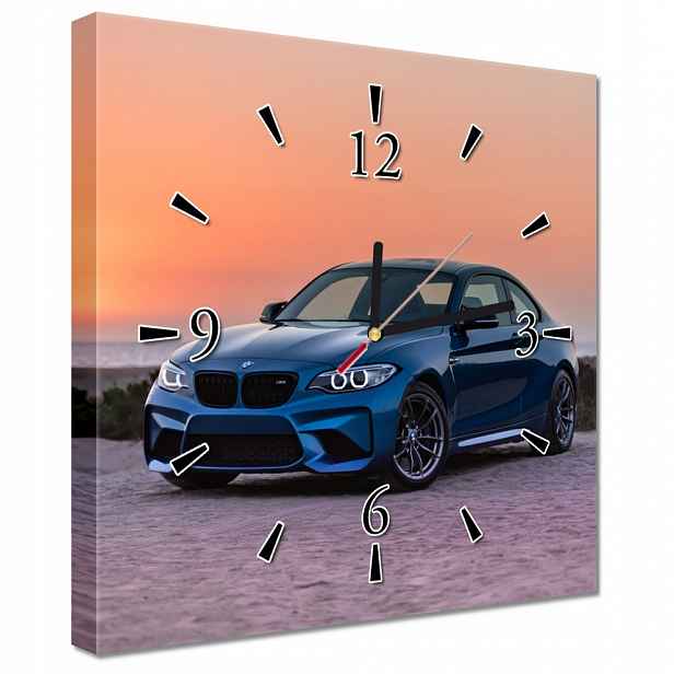 Nástěnné hodiny 30x30 Auto Bmw