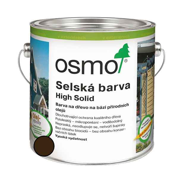 Nátěr venkovní Osmo 2607 Selská barva tmavě hnědá 2,5 l