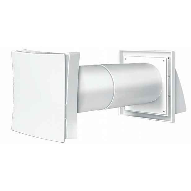 Okenní ventilátor Vents PS102 Fi 100 mm nastavitelný s okapovou mřížkou a stříškou