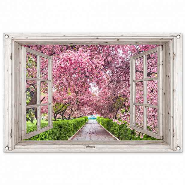OnlyWow ZAHRADNÍ PLAKÁT Japonské - Sakura - Květ - Strom - Květní větve - Průhledné 90x60 cm