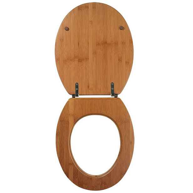 Wc sedátko standardní Tmavé barvy Bambusové kovové upevnění