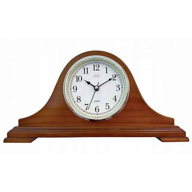 Dřevěné Tmavě Hnědé Tiché Krbové Hodiny Napoleon Jvd HS3290.11 38 cm
