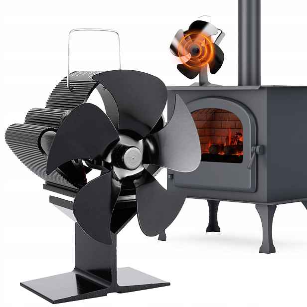 Termoelektrický Krbový Ventilátor Napájený Teplem, Bezpečný Větráček