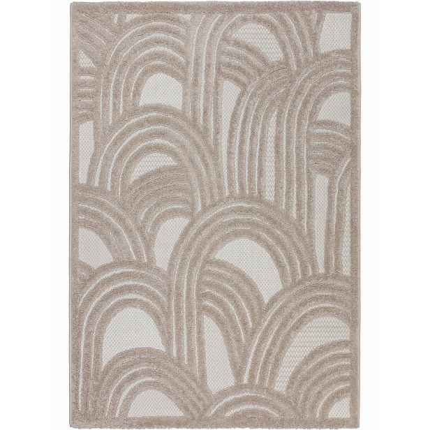 Koberec Boho Cora 120x170 cm 3D Abstrakce Béžová