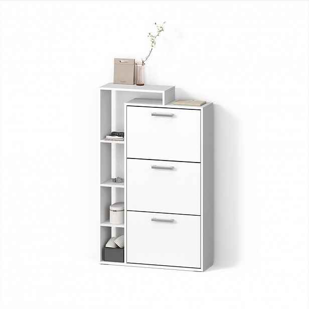 Livinity® BOTNÍK Ortello Bílá 80 x 128.3 cm se 3 přihrádkami