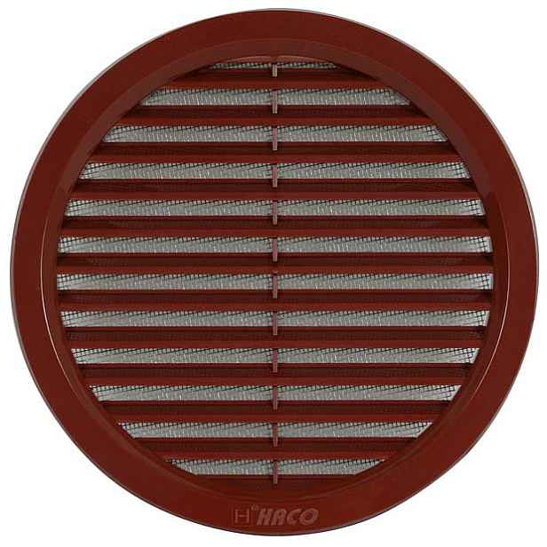 Mřížka větrací se sítí HACO VM 150 mm hnědá