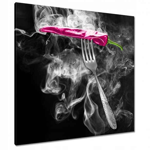Obrazy 80x80 Růžová paprika v kouři