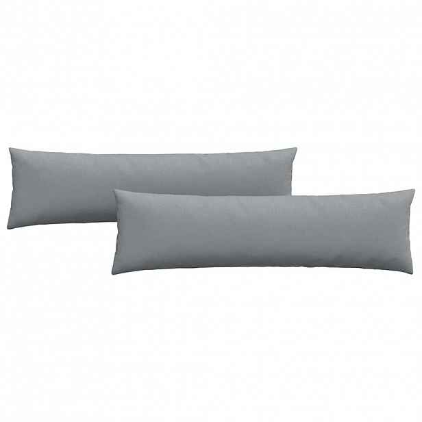 vidaXL Pohovkové polštáře 2 ks textil Světle šedá 145 x 40 cm
