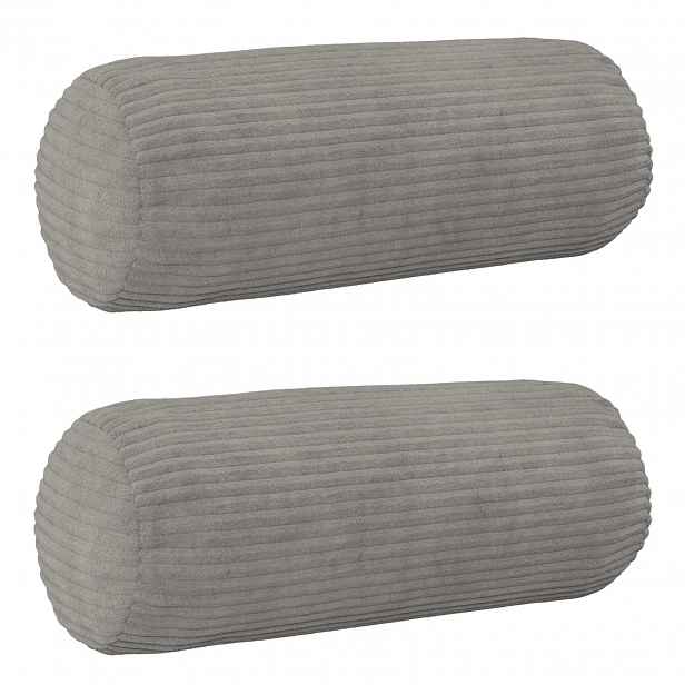 vidaXL Povlak na polštář 2 pcs HEERLEN Světle šedá Ø 15 x 40 cm