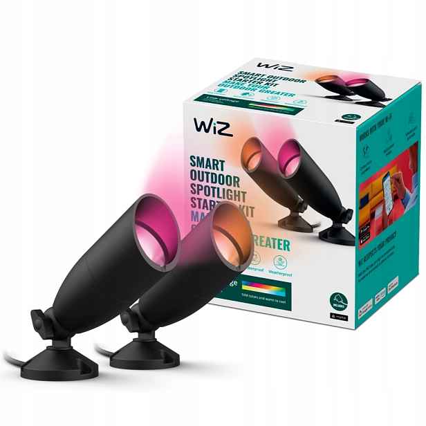 2x Led zahradní reflektorová lampa Rgb Inteligentní Smart WiFi WiZ