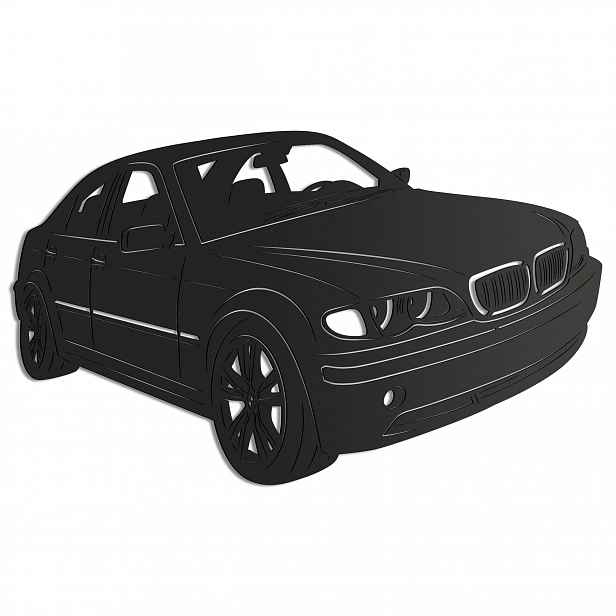Bmw 3 Series (E46) Dřevěný 3D obraz Nástěnná Dekorace Dárek