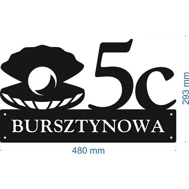 Číslo Na Dům 80 cm Tabule Adresa Ocel 2 mm Grafika 108