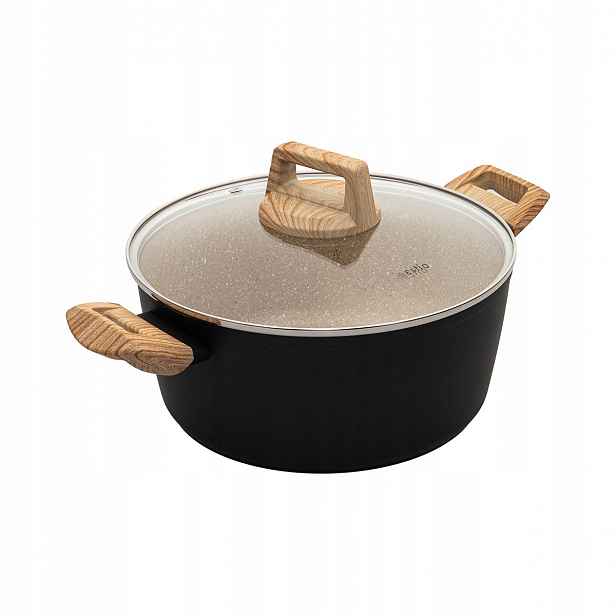 Hrnec s hliníkovým víkem a mramorovým povrchem 24 cm 4,3 l